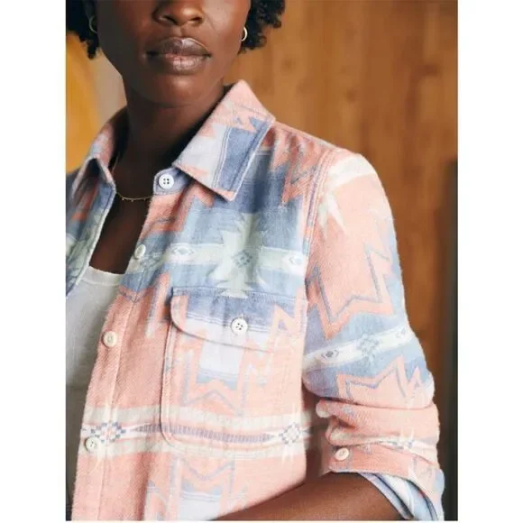 Faherty Doug Good Feather Daly Shirt - Picture 1 of 6